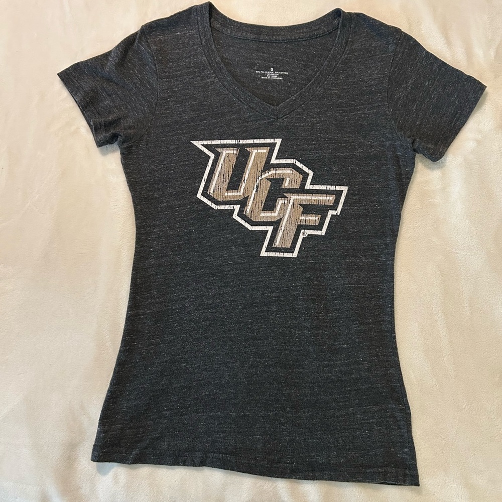 University of Central Florida UCF Black V-Neck Women's Tee